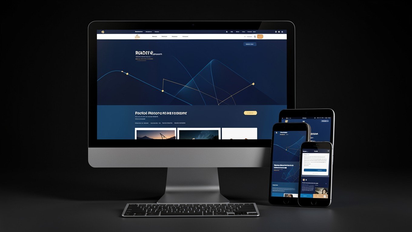 Diseño web profesional en computadora y móvil